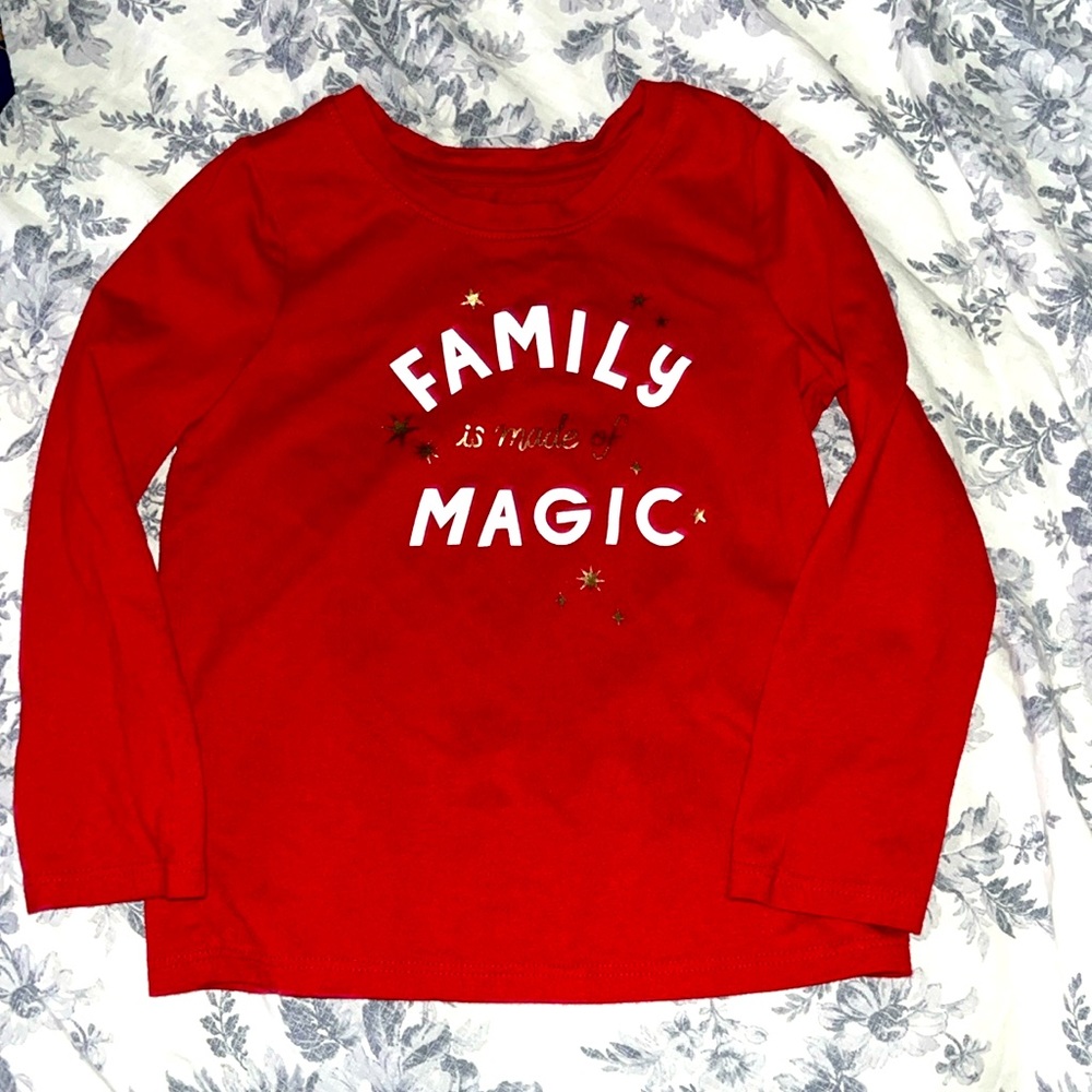 Cat&Jack red long sleeve shirt size 3T